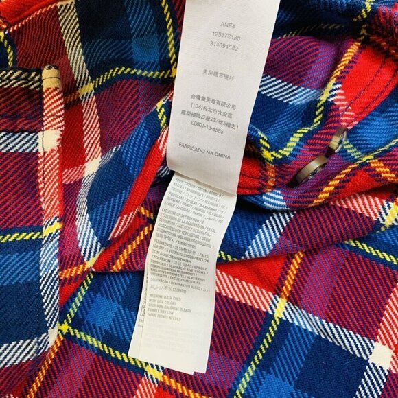 Abercrombie & Fitch Shirt Mens Small Button Up Long Sleeve Plaid Flannel Outdoor - Picture 15 of 15